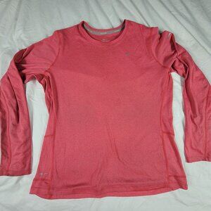 Nike Running Dri Fit Long Sleeve Shirt Womens XL Pink Athletic Outdoors